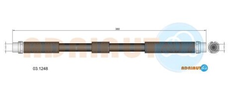 Шланг гальмівний передн. AUDI A8 02- ADRIAUTO 03.1248 фото товару