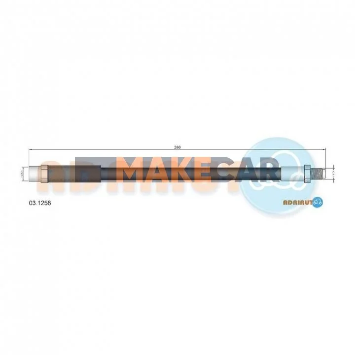 <strong>Шланг тормозной зад. AUDI A8 02- 279mm ADRIAUTO 03.1258 (фото 1)</strong>