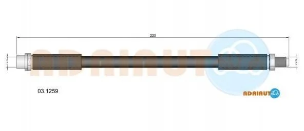 <strong>AUDI гальмівний шланг задній А8 03- ADRIAUTO 03.1259 (фото 1)</strong>