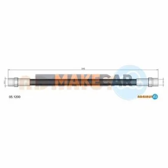 BMW Торм.шланг пер./задн.,E21,23,VOLVO 240/260/780/940/960 S90/V90 для ADRIAUTO 05.1200 фото товару