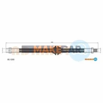 BMW Шланг тормозной передн. E36 90- для ADRIAUTO 05.1205 фото товару