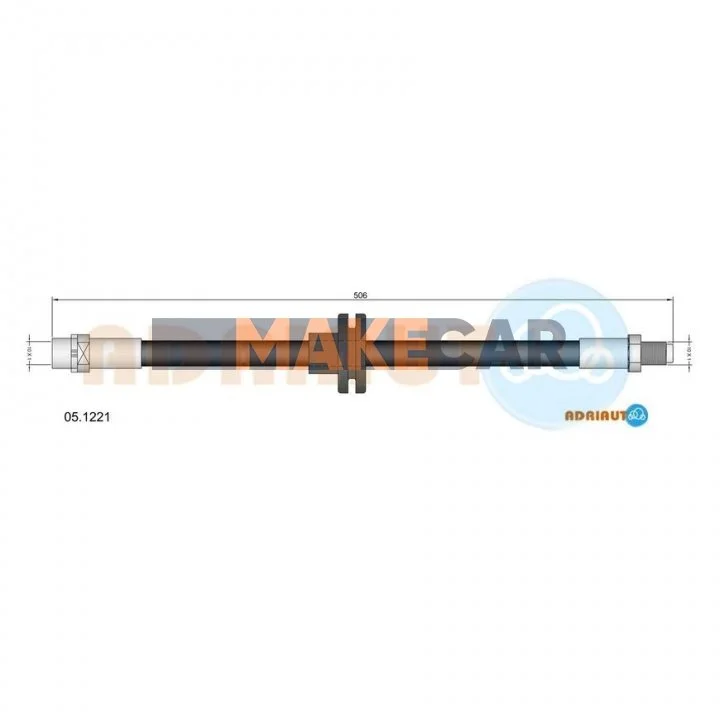 <strong>BMW Шланг тормозной перед. X5 (E53) (510mm) ADRIAUTO 05.1221 (фото 1)</strong>