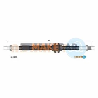 BMW Шланг торм. пер.1 E87, 3 E90/E91/E92 до -07.2005 для ADRIAUTO 05.1222 фото товару