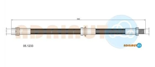 <strong>BMW шланг гальмівний задній X3 04- ADRIAUTO 05.1233 (фото 1)</strong>