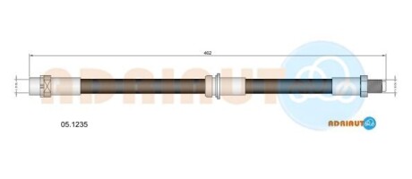 BMW гальмів.шланг задн.E70 X5 07-,F15 X5 13-,X6 E71,F16 ADRIAUTO 05.1235 фото товара