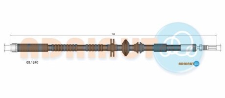 Шланг гальмівний перед. BMW 5 F10 ADRIAUTO 05.1240 фото товару