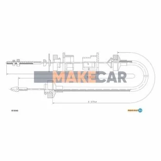 CITROEN Трос сцепления ZX 1,6-1,9 91- 657/369mm для ADRIAUTO 07.0142 фото товару