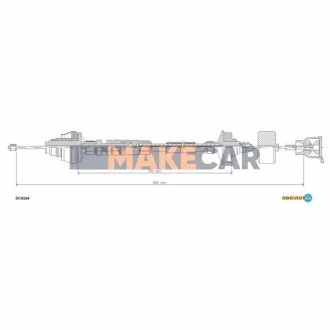 CITROEN Трос сцепления Xsara 1,6-1,8-1,9DS 00- для ADRIAUTO 07.0164 фото товару