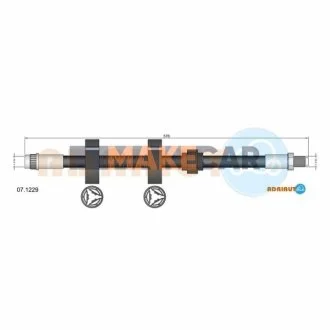 CITROEN Торм.шланг передн.XM -94 для ADRIAUTO 07.1229 фото товару
