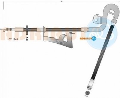 CITROEN шланг гальмів.передн.лів.C5 III 08-,C6,Peugeot 407 ADRIAUTO 07.1244 фото товару