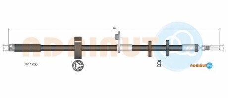 CITROEN Гальмівний шланг C8 2.0/2.2 06- ADRIAUTO 07.1256 фото товара