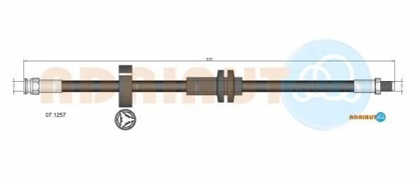 <strong>Гальмівний шланг передн. CITROEN JUMPER 06- ADRIAUTO 07.1257 (фото 1)</strong>