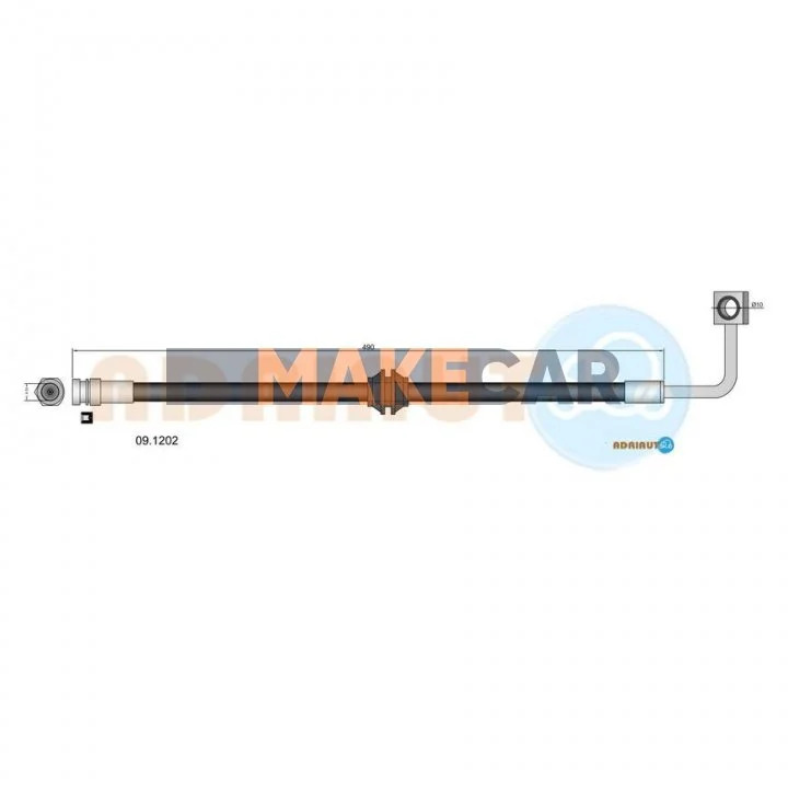 <strong>KIA Шланг тормозной пер. пр.Carnival 99- ADRIAUTO 09.1202 (фото 1)</strong>