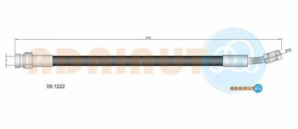 <strong>KIA шланг гальмівний задній лів. CEED, PRO CEED 07- ADRIAUTO 09.1222 (фото 1)</strong>