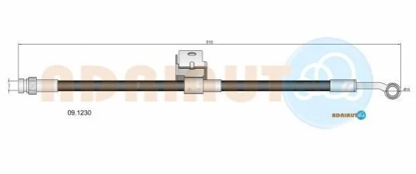 <strong>Шланг гальм. задн. лів. HYUNDAI ACCENT -10 ADRIAUTO 09.1230 (фото 1)</strong>