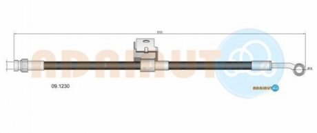 Шланг гальм. задн. лів. HYUNDAI ACCENT -10 ADRIAUTO 09.1230 фото товара
