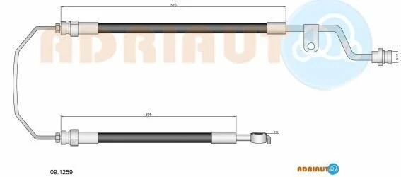 <strong>HYUNDAI KIA шланг гальм. передн. правий Cerato 04- ADRIAUTO 09.1259 (фото 1)</strong>
