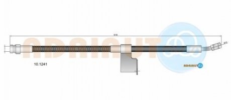 HYUNDAI гальмівний шланг передн. лів. ELantra,Kia Carens 02- ADRIAUTO 10.1241 фото товару