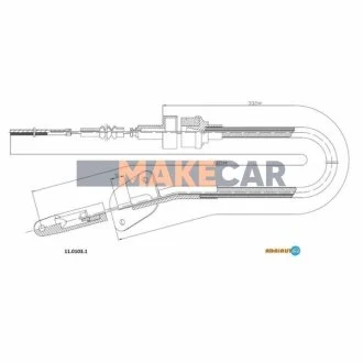 FIAT Трос сцепления Fiorino -DS 10/95- (690/235) для Fiat ADRIAUTO 11.0103.1 фото товару