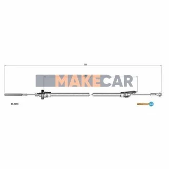 FIAT Трос сцепления Fiorino 1050/Diesel (Brasile, Arg для ADRIAUTO 11.0118 фото товару