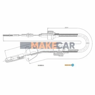 FIAT Трос сцепления Fiorino -DS 98- (698/215) для Fiat ADRIAUTO 11.0121.1 фото товару