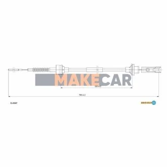 FIAT Трос сцепления Tipo/Tempra TDS LANCIA 89-93 (76 для ADRIAUTO 11.0167 фото товару