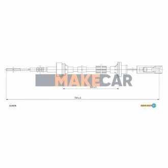 FIAT Трос сцепления Tipo-Tempra 90- для Fiat ADRIAUTO 11.0176 фото товару
