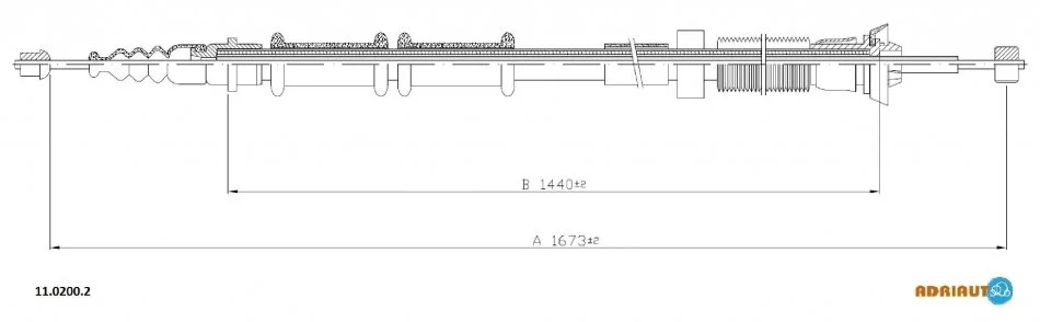 <strong>Трос зупиночних гальм ADRIAUTO 11.0200.2 (фото 1)</strong>