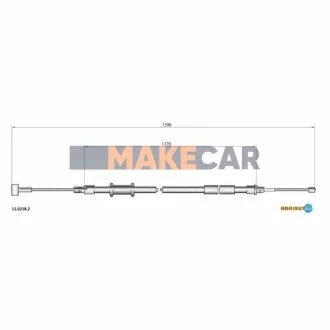 Трос зупиночних гальм для Fiat, Peugeot, Citroen ADRIAUTO 11.0218.2 фото товару