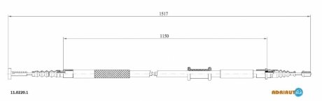 FIAT Трос ручного тормоза задн. лев. ADRIAUTO 11.0220.1 фото товару