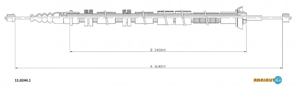 <strong>Трос стояночного гальма ADRIAUTO 11.0244.1 (фото 1)</strong>