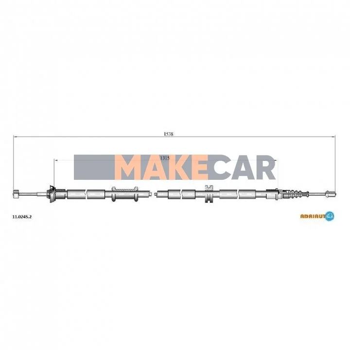 <strong>FIAT Трос ручного тормоза лев.Linea 07- ADRIAUTO 11.0245.2 (фото 1)</strong>