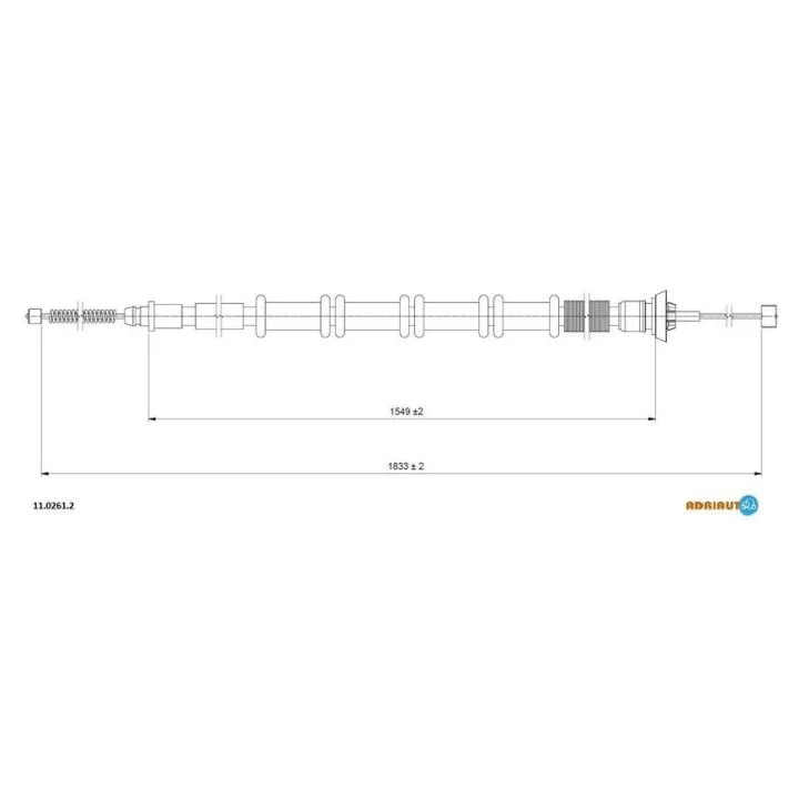 <strong>Трос ручного гальма FIAT DOBLO (вир-во Adriauto) ADRIAUTO 11.0261.2 (фото 1)</strong>