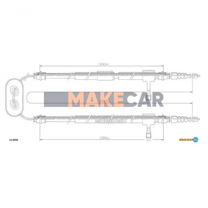 <strong>FIAT Трос ручного тормоза Croma ADRIAUTO 11.0292 (фото 1)</strong>