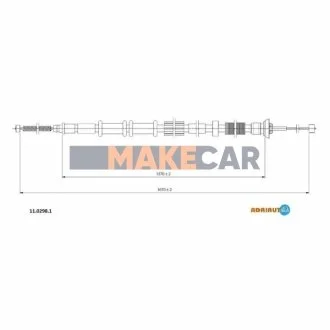 Тросик гальма стоянки Adriauto для Fiat ADRIAUTO 11.0298.1 фото товару