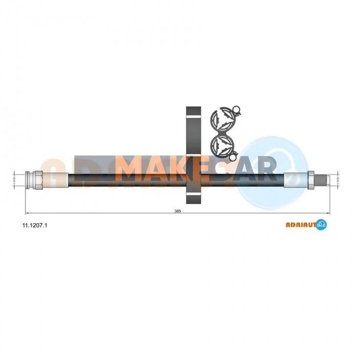 <strong>FIAT Шланг тормозной зад. лев.Ducato -02 ADRIAUTO 11.1207.1 (фото 1)</strong>
