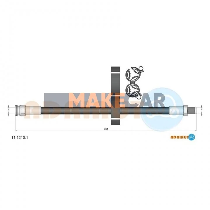 <strong>PEUGEOT Шланг торм. зад. Boxer 94- Ducato 94- (+ABS) ADRIAUTO 11.1210.1 (фото 1)</strong>