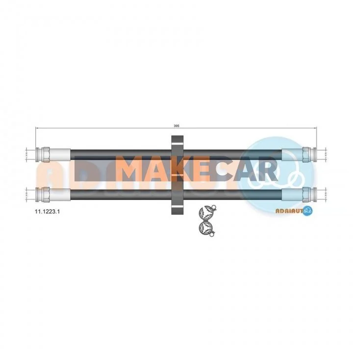 <strong>FIAT Шланг тормозной зад. Fiorino - 99 (-ABS) ADRIAUTO 11.1223.1 (фото 1)</strong>