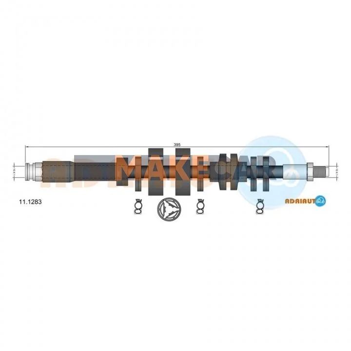 <strong>FIAT Шланг тормозной пер. лев.Punto -99 ADRIAUTO 11.1283 (фото 1)</strong>
