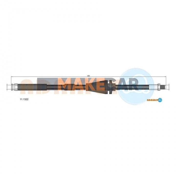 <strong>FIAT Тормозной шланг передн.Punto 99- ADRIAUTO 11.1322 (фото 1)</strong>