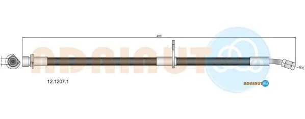 <strong>Шланг гальм. задн. лів. HONDA ACCORD -08 ADRIAUTO 12.1207.1 (фото 1)</strong>