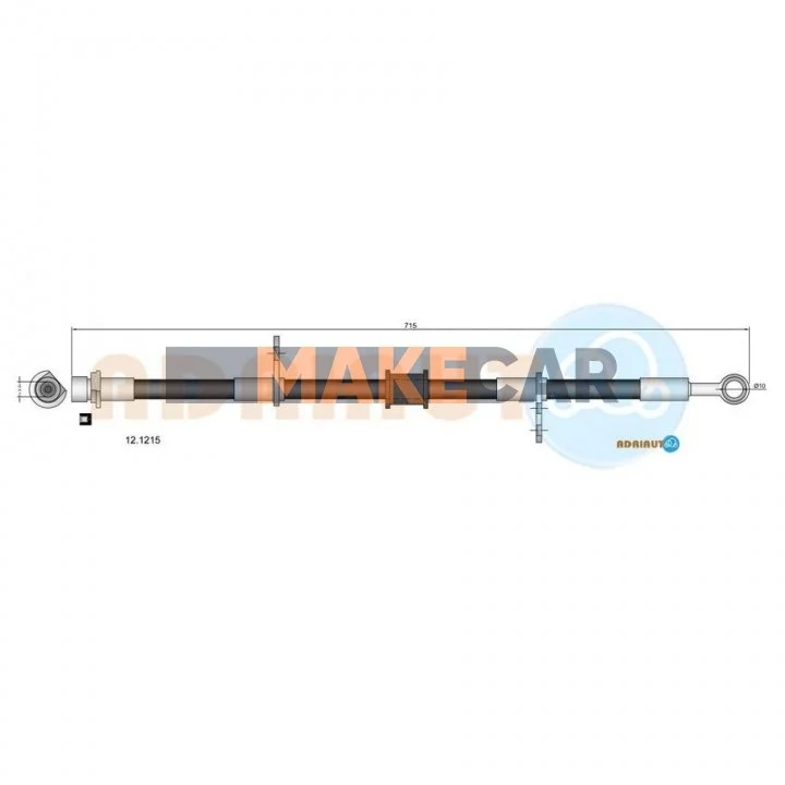 <strong>HONDA Тормозной шланг передн.лев. Accord -98, ROVER 600 -99 ADRIAUTO 12.1215 (фото 1)</strong>