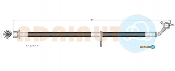 <strong>Шланг гальм. передн. лів. HONDA CR-V 07- ADRIAUTO 12.1216.1 (фото 1)</strong>