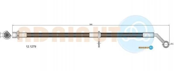 <strong>Шланг гальм. задн. лів. HONDA CIVIC -05 ADRIAUTO 12.1279 (фото 1)</strong>