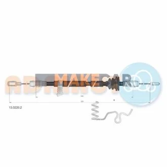 FORD Трос торм. зад. лев. Transit 12- для ADRIAUTO 13.0220.2 фото товару
