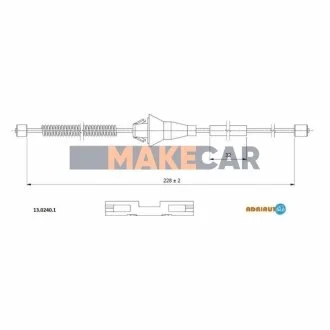 Трос стояночного гальма для Ford ADRIAUTO 13.0240.1 фото товару