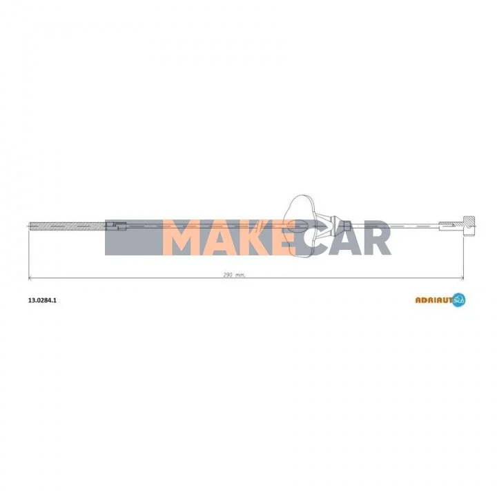 <strong>FORD Трос ручного тормоза пер.Transit Connect ADRIAUTO 13.0284.1 (фото 1)</strong>