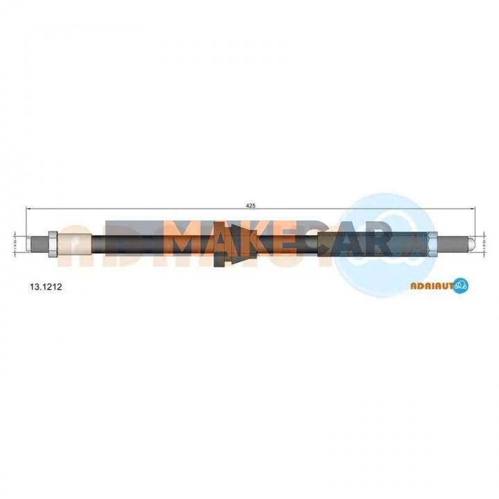<strong>FORD Шланг тормозной передн. Fiesta -89 ADRIAUTO 13.1212 (фото 1)</strong>