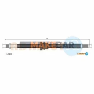 FORD Шланг тормозной передн. Fiesta -89 для Ford ADRIAUTO 13.1212 фото товару