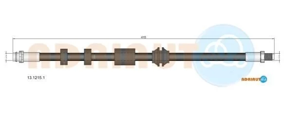 <strong>FORD шланг гальмівний перед GALAXY II 1.6-2.2 06-, MONDEO IV 1.6-2.5 07- ADRIAUTO 13.1215.1 (фото 1)</strong>